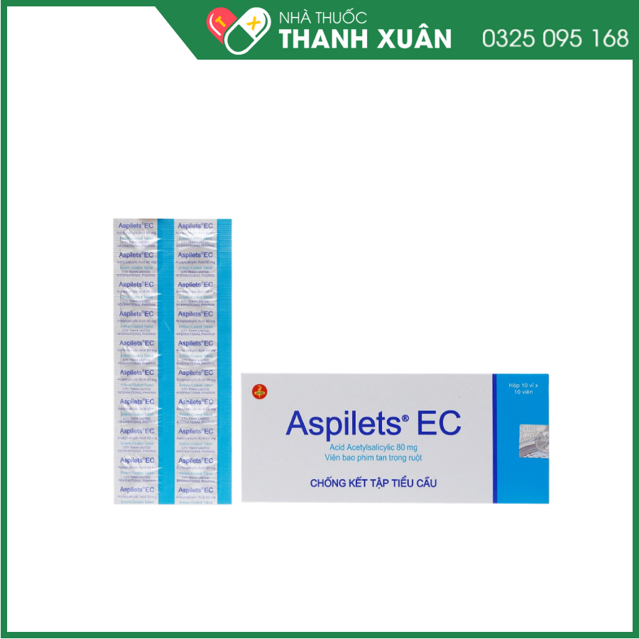 Aspilets EC 80mg phòng và điều trị huyết khối
